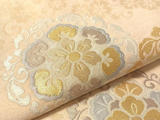 平和屋着物●西陣 志美津織物謹製 六通柄袋帯 正倉院花文 金銀糸 正絹 逸品 CABL6047vp