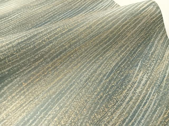 平和屋着物●全通柄袋帯 作家物 紬地 流線文 金彩 正絹 逸品 未使用 CABL6051vp