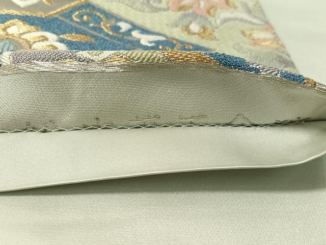 平和屋着物●六通柄袋帯 繊輪 松皮菱正倉院 金銀糸 正絹 逸品 未使用 CABL6096vp
