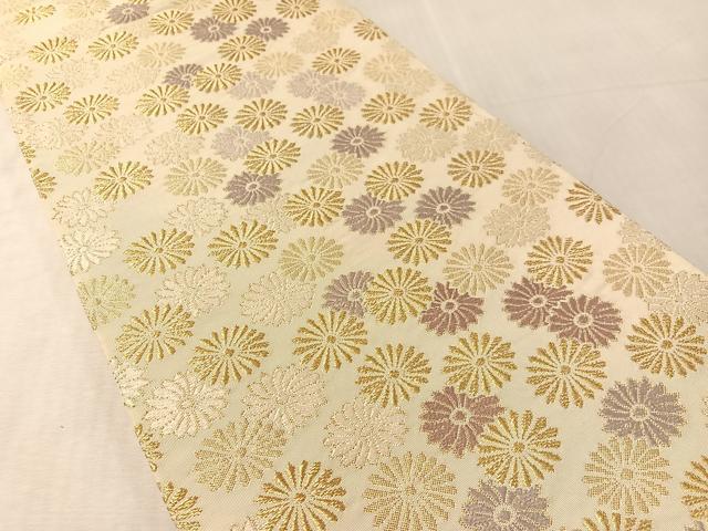 平和屋着物●六通柄 本袋帯 唐織 綴れ 龍宮菊 金糸 正絹 逸品 CABL6120vp