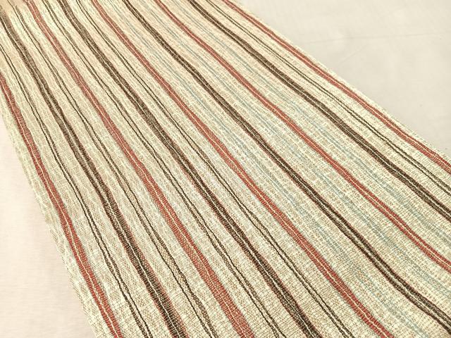 平和屋着物▽全通柄袋帯 スリーシーズン 春夏秋 櫛織 間道 正絹 逸品 CABL6139vp