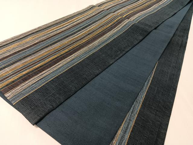 平和屋着物▽全通柄袋帯 スリーシーズン 春夏秋 櫛織 間道 正絹 逸品 CABL6162vp