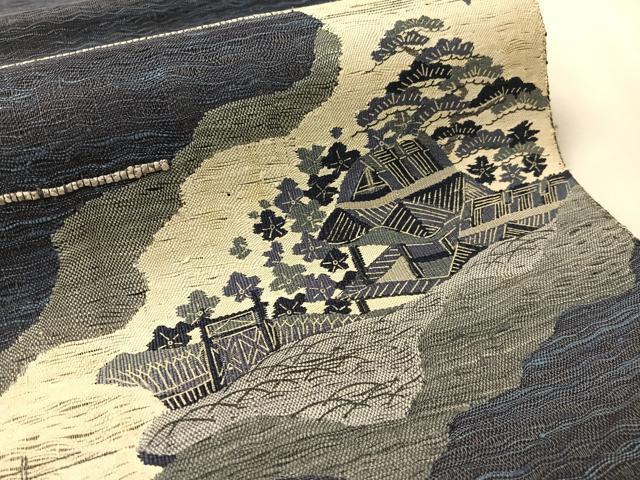 平和屋着物▽太鼓柄袋帯 スリーシーズン 春夏秋 すくい織 御所解文 正絹 逸品 未使用 CABL6165vp