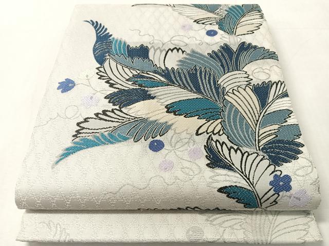 平和屋着物▽太鼓柄袋帯 スリーシーズン 春夏秋 草花文 正絹 逸品 CABL6178vp