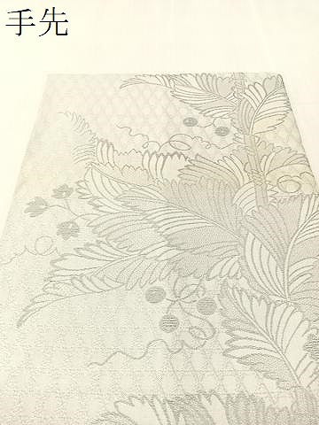 平和屋着物▽太鼓柄袋帯 スリーシーズン 春夏秋 草花文 正絹 逸品 CABL6178vp