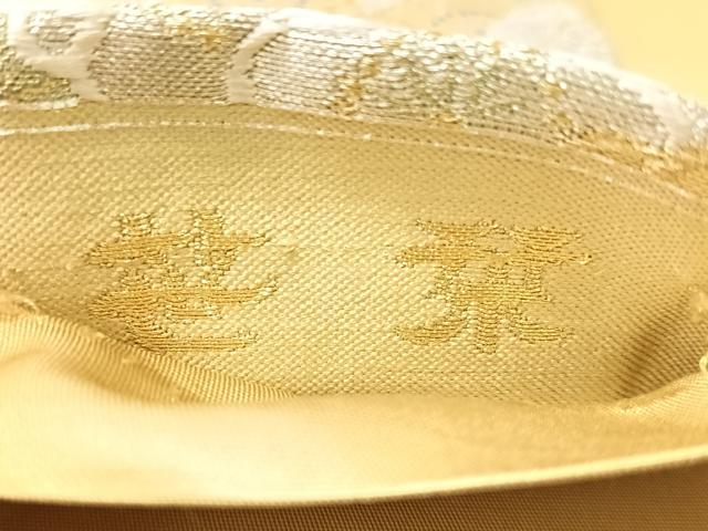 平和屋着物●六通柄袋帯 唐織 笹栞 金銀糸 正絹 逸品 CABL6187vp