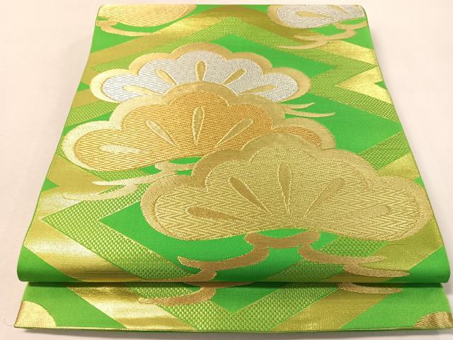 平和屋着物●西陣 川島織物 六通柄 本袋帯 松 金銀糸 正絹 逸品 未使用 CABL6201vp