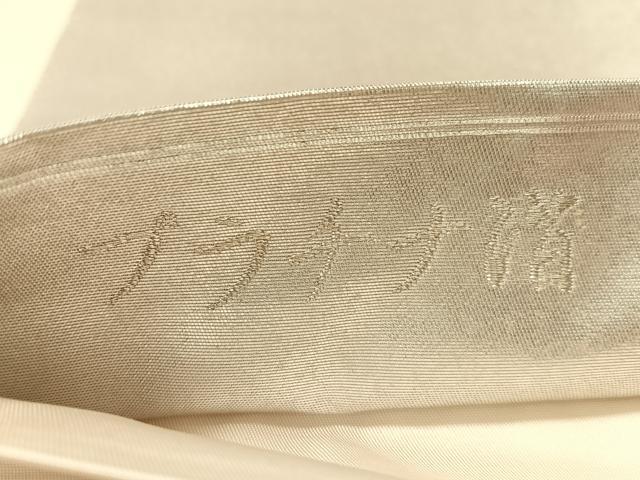 平和屋着物●太鼓柄袋帯 如月寒椿 プラチナ箔 正絹 逸品 CABL6205vp
