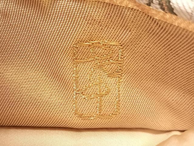 平和屋着物●西陣の名門 加納幸謹製 六通柄袋帯 唐織 桧垣花文 金糸 正絹 逸品 CABL6206vp