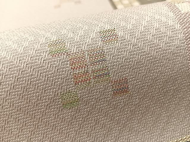 平和屋着物●六通柄袋帯 市松吉祥文 金糸 正絹 逸品 CABL6213vp