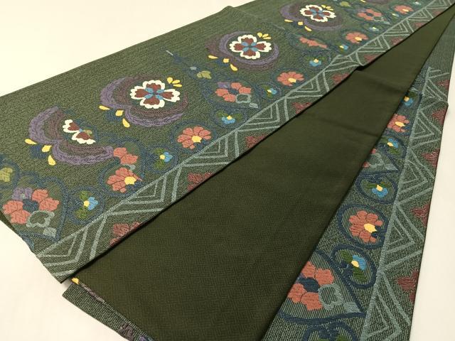 平和屋着物●六通柄袋帯 吉祥花間道 正絹 逸品 未使用 CABL6216vp