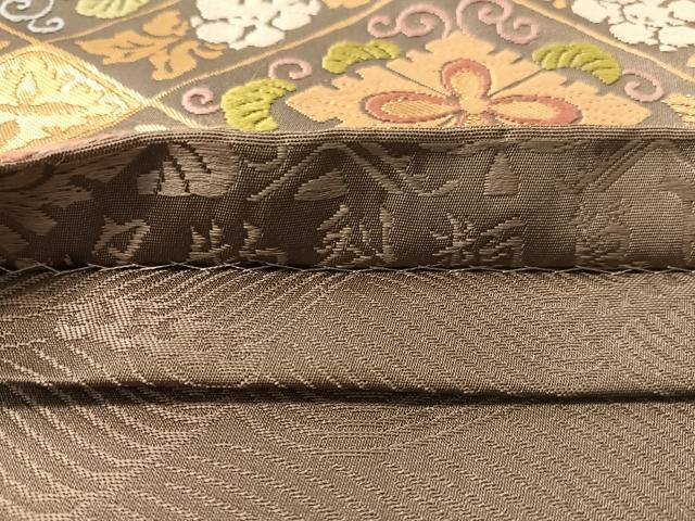 平和屋着物●全通柄袋帯 唐織 名物裂類纂 金糸 正絹 逸品 CABL6235vp