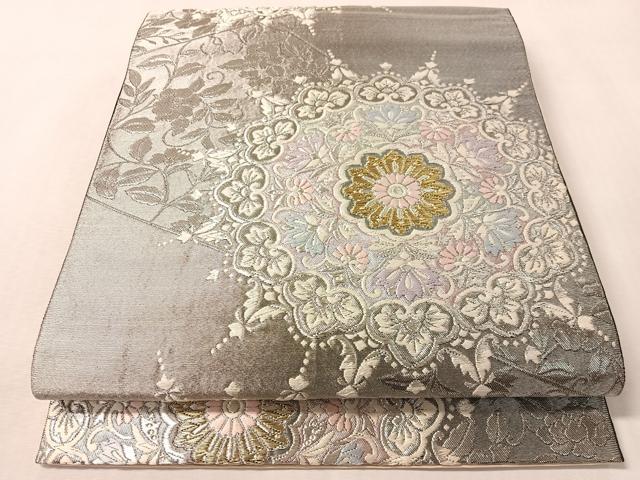 平和屋着物●六通柄袋帯 唐織 正倉院花文 金銀糸 正絹 逸品 CABL6245vp