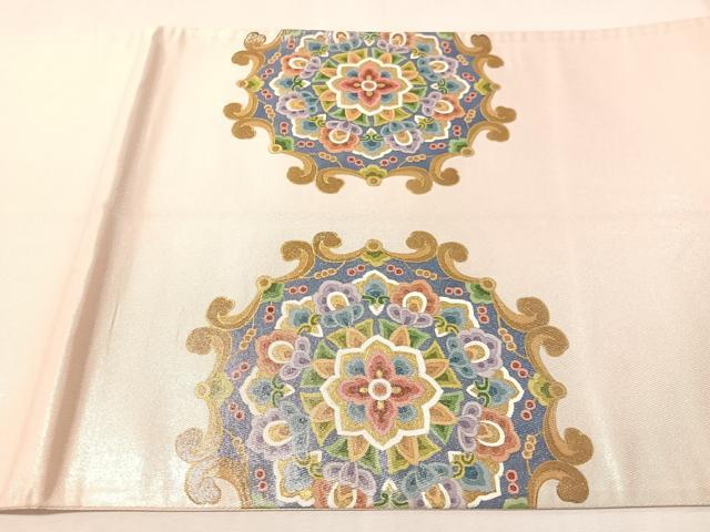 平和屋着物●西陣 太鼓柄袋帯 作家物 金銀糸 正絹 逸品 CABL6252vp