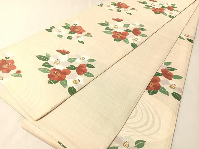 平和屋着物●六通柄袋帯 流水舞花文 正絹 逸品 CABL6255vp
