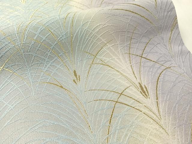平和屋着物●両面 全通柄袋帯 自然の恵み 緑風 草木文 金糸 正絹 逸品 CABL6263vp