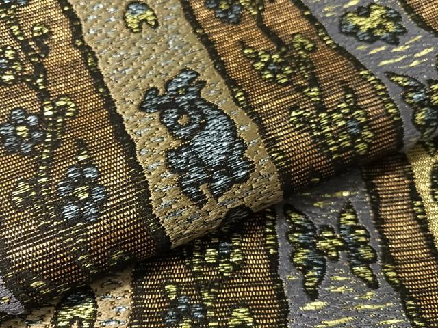 平和屋着物●西陣の名門織元 いづくら謹製 六通柄袋帯 コプト花間道 金糸 証紙付き 正絹 逸品 未使用 CABL6273vp