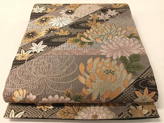 平和屋着物●両面 六通柄袋帯 乱菊 やまと誂製 正絹 逸品 未使用 CABL6295vp