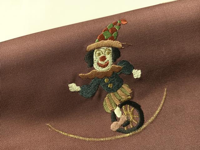 平和屋着物●ワンタッチつけ帯 総刺繍 道化師 金糸 正絹 逸品 CABL6302vp