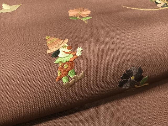 平和屋着物●ワンタッチつけ帯 総刺繍 道化師 金糸 正絹 逸品 CABL6302vp