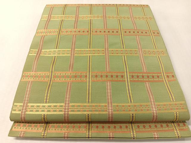 平和屋着物●本場筑前博多織 八寸名古屋帯 吉野間道 正絹 逸品 CABL6331vp