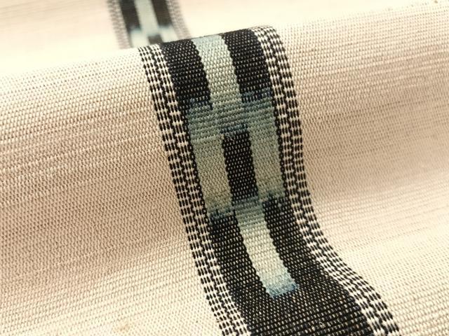 平和屋着物●沖縄県伝統工芸品 八重山ミンサー 手織り 八寸名古屋帯 絣間道 綿 逸品 CABL6355vp
