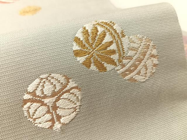 平和屋着物●九寸名古屋帯 唐織 鞠 金銀糸 正絹 逸品 CABL6357vp