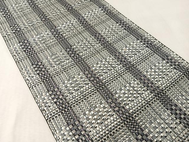 平和屋着物●本場筑前博多織 八寸名古屋帯 間道 正絹 逸品 CABL6368vp