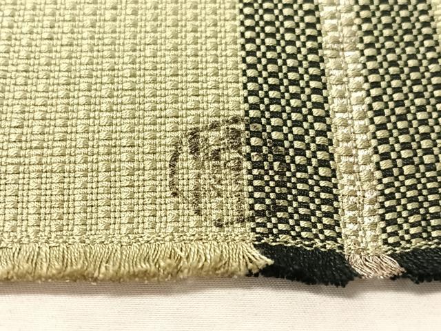 平和屋着物●本場筑前博多織 八寸名古屋帯 間道 銀糸 一重帯 正絹 逸品 CABL6374vp