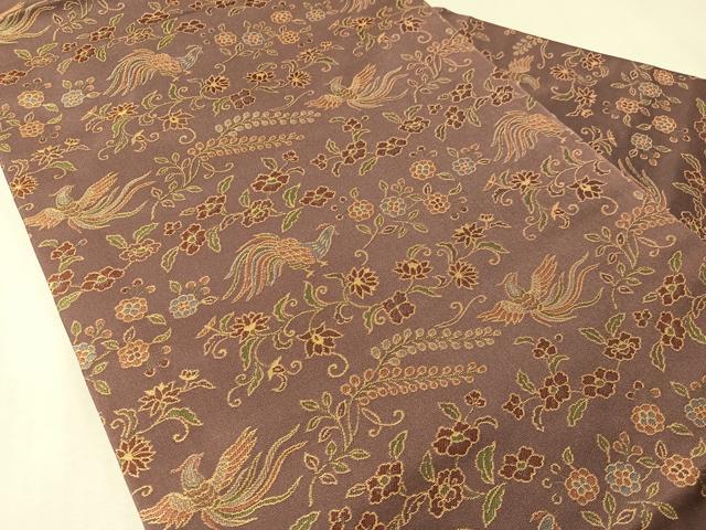 平和屋着物●全通柄 九寸名古屋帯 鳳凰花文 松坂屋扱い 正絹 逸品 CABL6377vp