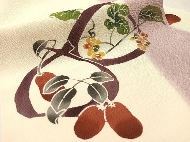 平和屋着物●九寸名古屋帯 型染め 成物 鬼しぼ縮緬 正絹 逸品 CABL6382vp