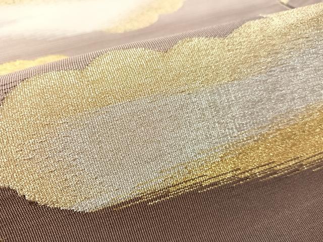 平和屋着物●爪搔き本綴れ 八寸名古屋帯 雲取り霞文 金銀糸 正絹 逸品 CABL6400vp