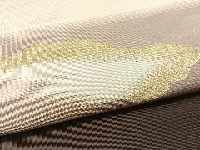 平和屋着物●爪搔き本綴れ 八寸名古屋帯 雲取り霞文 金銀糸 正絹 逸品 CABL6400vp