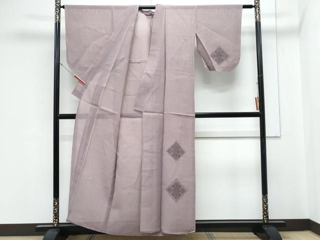 平和屋着物*夏物 訪問着 紗紬 ドロンワーク 菱文 正絹 逸品 CABL6761th