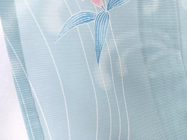平和屋着物*夏物 訪問着 絽 流水草花文 洗える着物 CABL6802xi