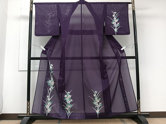 平和屋着物*夏物 訪問着 絽 草花文 洗える着物 CABL6809xi