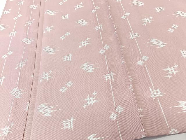 平和屋着物*夏物 小紋 絽 琉球絣文様 洗える着物 未使用 CABL6827xi