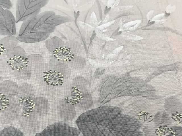 平和屋着物*夏物 訪問着 紗紬 手描き 枝草花文 正絹 逸品 CABL6828xi