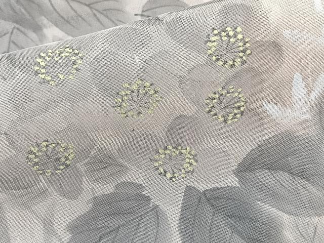 平和屋着物*夏物 訪問着 紗紬 手描き 枝草花文 正絹 逸品 CABL6828xi