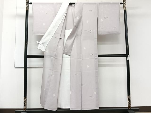 平和屋着物*夏物 小紋 絽 銀杏文 金彩 正絹 逸品 CABL6839xi