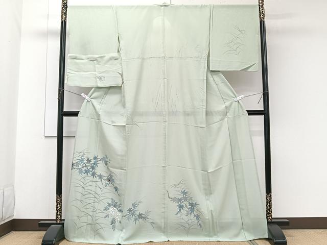 平和屋着物*夏物 訪問着 絽 手描き 枝楓文 てんとう虫 五泉 反端付き 正絹 逸品 CABL6841xi