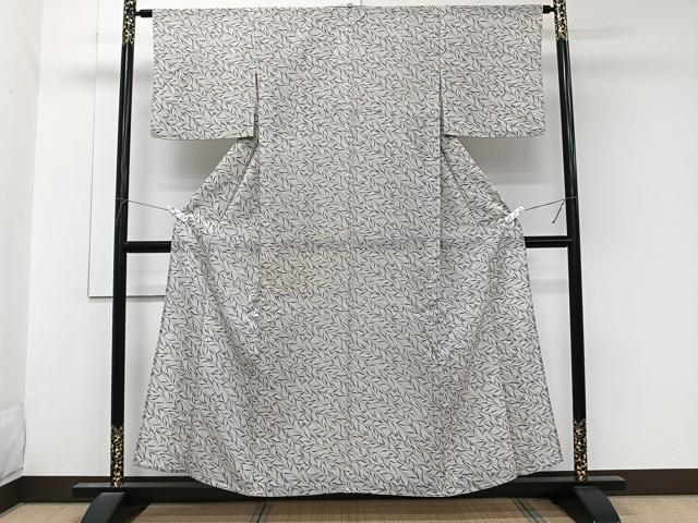 平和屋着物*夏物 小紋 絽 枝垂れ舞蝶文 正絹 逸品 CABL6843xi