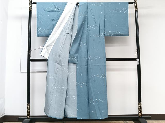 平和屋着物*夏物 小紋 絽 舞花文 正絹 逸品 CABL6844xi