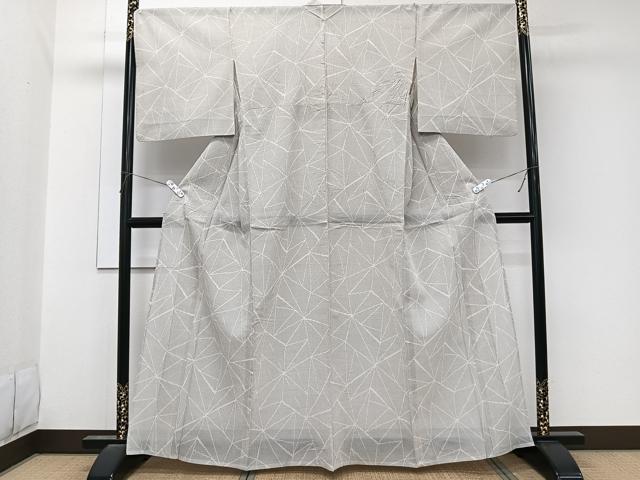 平和屋着物*夏物 本塩沢 夏塩沢 110亀甲 亀甲文 正絹 逸品 CABL6849xi