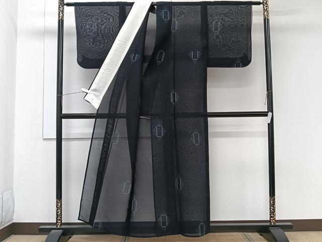 平和屋着物*夏物 紗紬 菱文様 正絹 逸品 CABL6851xi