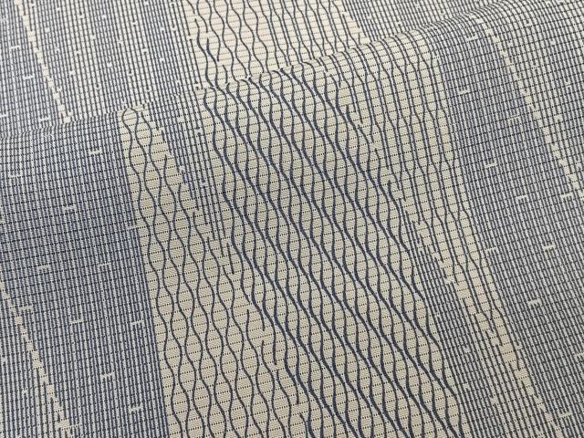 平和屋着物*夏物 小紋 絽 斜線文 正絹 逸品 CABL6873xi