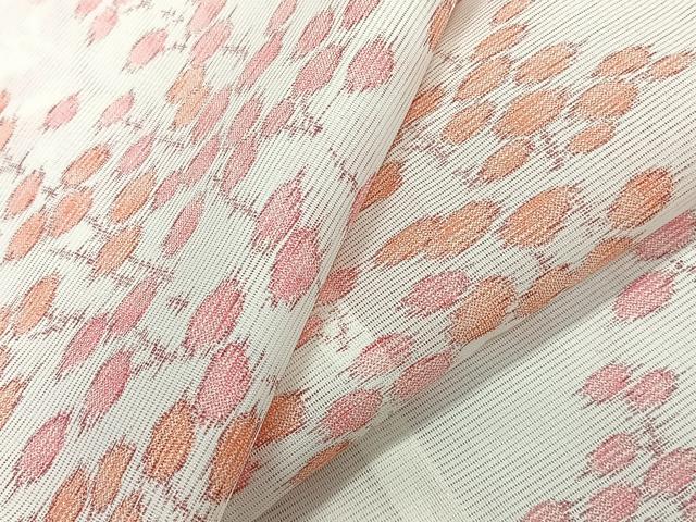 平和屋着物*夏物 小紋 絽 枝花文 洗える着物 CABL6888xi