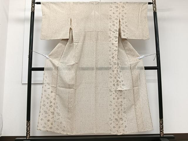 平和屋着物*夏物 訪問着 ぜんまい紬 紗 琉球絣文様 正絹 逸品 CABL6903xi