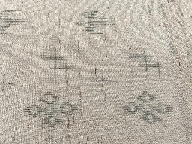 平和屋着物*夏物 訪問着 ぜんまい紬 紗 琉球絣文様 正絹 逸品 CABL6903xi