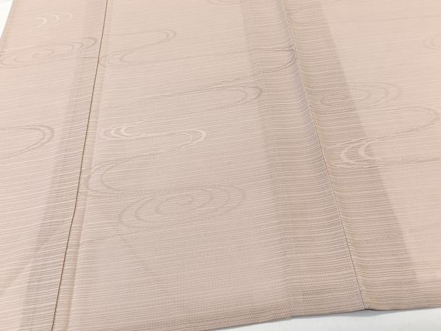 平和屋着物*夏物 色無地 変わり絽 流水紋紗 薄柿色 正絹 逸品 CABL6907xi